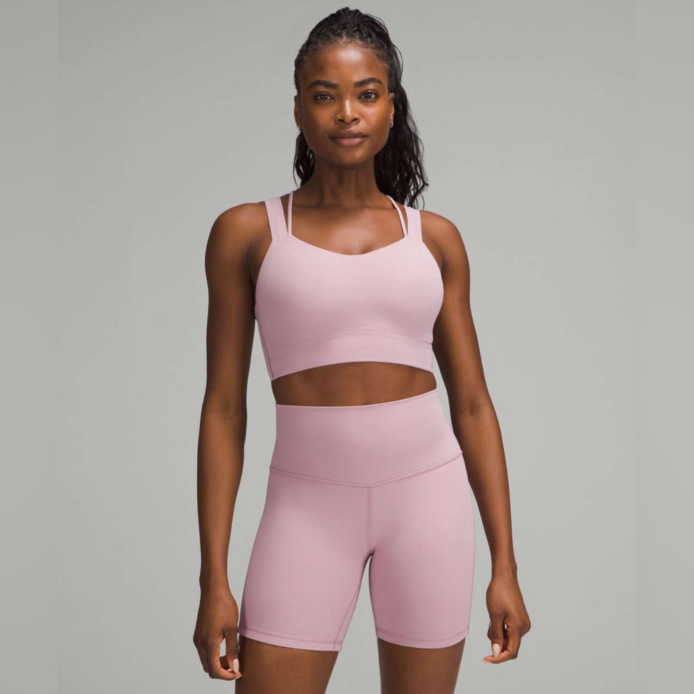 Lululemon Like a Cloud Longline Bra size 4/6 Rose Blush RSBL